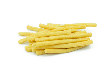 French fries isolated on white background..