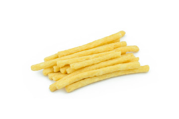 French fries isolated on white background..