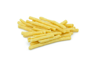 French fries isolated on white background..