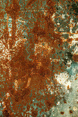 Rusty old scratched metal textured background