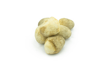 Volvariella volvacea, Straw Mushroom on white background..