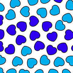 Hearts background for Saint Valentine's day, greeting decoration