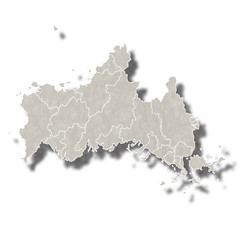 山口　日本　地図　アイコン 