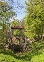 UKRAINE, BELAYA TSERKOV : Chinese bridge   in the Park of Alexan