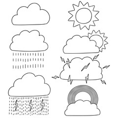 vector set of weather