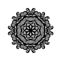 Ornament black mandala.