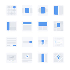 UX and UI icons set 2: User interface display and layout