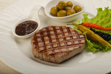 Grilled beef steak