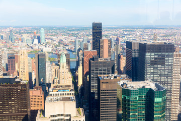New York City Manhattan midtown aerial view