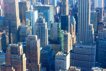 New YORK city downtown closeup