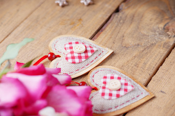 Roses and heart shapes 