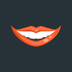 Woman lips vector illustration.