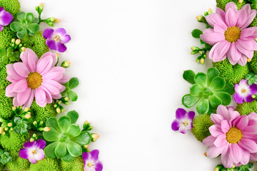 Floral greeting card mockup