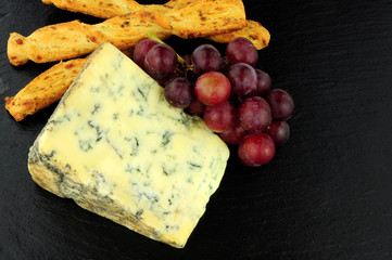 Stilton Cheese And Red Grapes