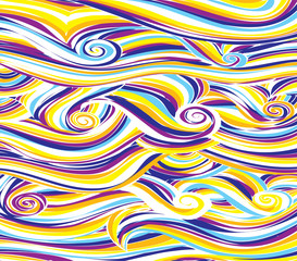 Abstract colored background is imitating the sea waves.Vector