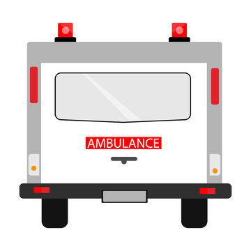 Ambulance car back view