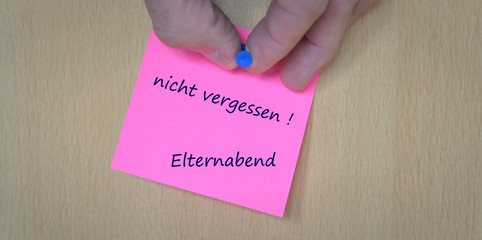 Banner mit Elternabend