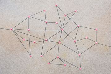 Linking entities. Network, networking, social media, internet co