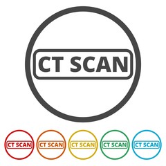 CT scan icon, CT scanner 