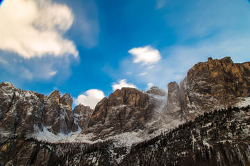 wind on the summit of the mountain