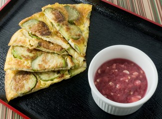 Thai Eggplant Omelet Served with Chili Paste