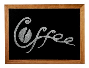Handwritten Lettering Inscription Coffee on A Chalkboard