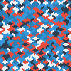 Naklejka na ściany i meble Vector modern seamless geometry cube pattern, abstract geometric