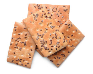 Cereal cookies on white background