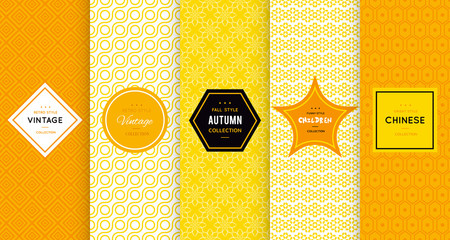 Bright vector seamless patterns - 133292014