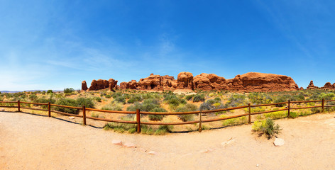 Rocky mountains valley landscape