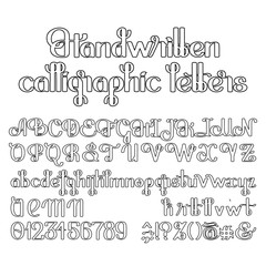 Handwritten calligraphic script
