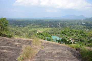 Fototapeta na wymiar The hilly midlands near Dambulla, Sri Lanka