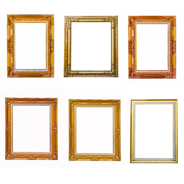 many gold frame