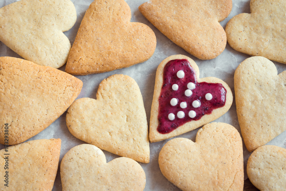 Poster cookies for Valentine's day