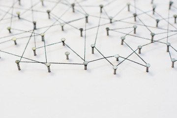 Linking entities. Network, networking, social media, internet co