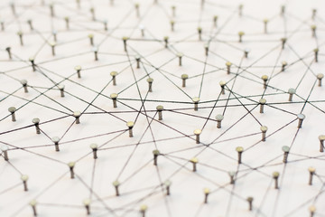 Linking entities. Network, networking, social media, internet co