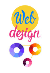 Graphic Web Design Creative Banner Flat Vector Illustration