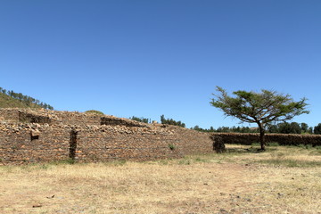 Der Dungur Palast von Aksum in Äthiopien