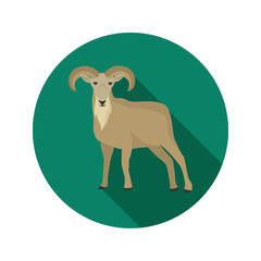 Mountain got color flat icon for web and mobile design