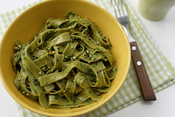 Pasta with pesto sauce