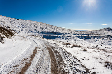 Winter panorama from Italian Alps