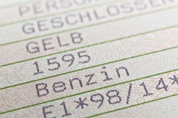 Zulassungsbescheinigung PKW