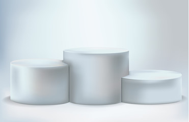 Empty lighted podium