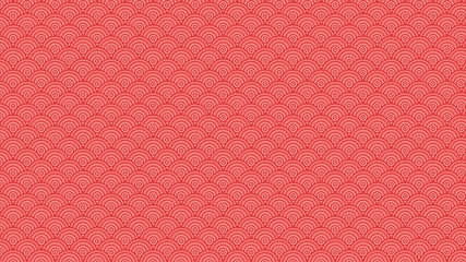 Pattern of red geometric shapes in china style