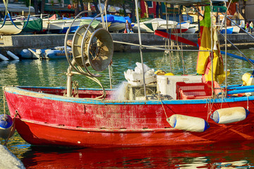 Fototapeta na wymiar Fishing boat sea