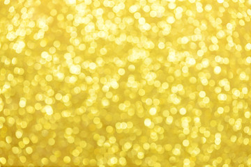 Golden glitter bokeh abstract background.