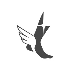 Foot with wings