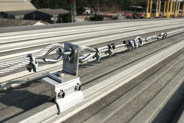 Steel Wire Rope Lifeline on Roof