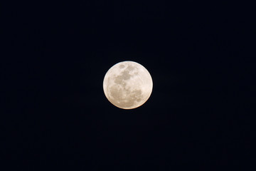 Closeup of full moon, taken on 12 January 2017