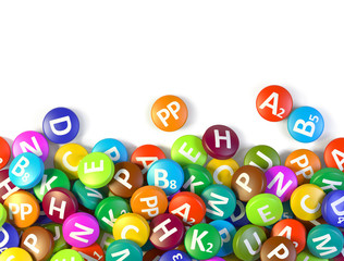 Background of vitamins.